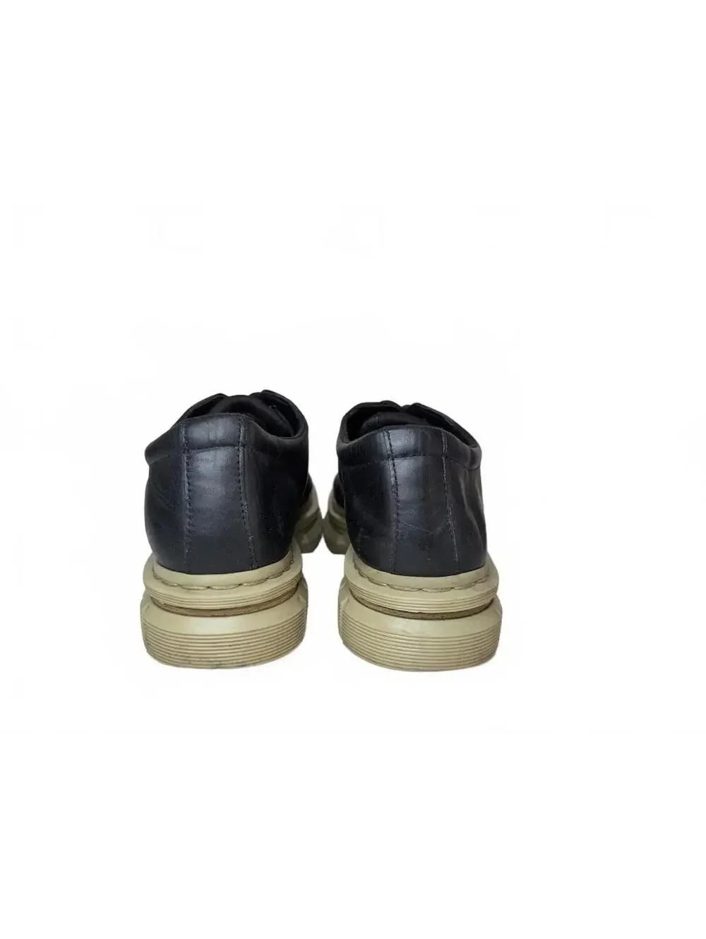 Dr. Martens Rikard 3-Eye Chunky Platform Shoes Black Leather Size 11 US